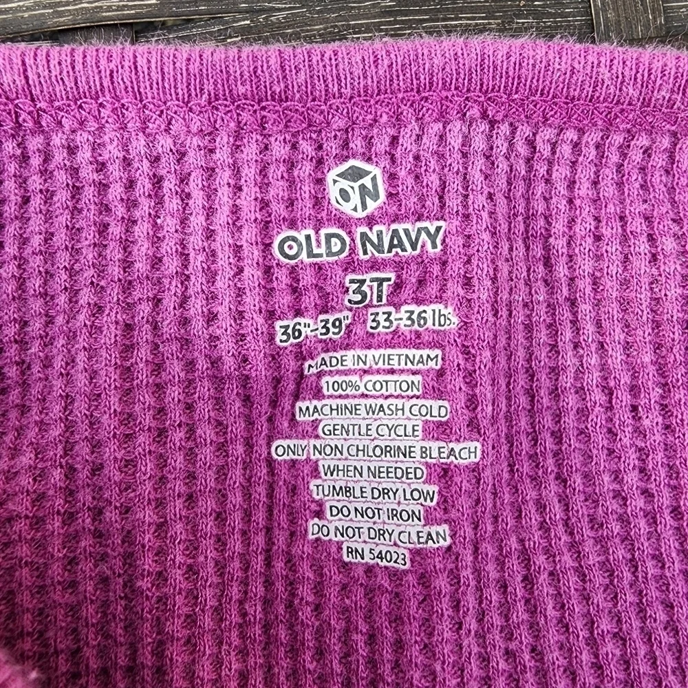 Old Navy Purple Heart Kids Long Sleeve Shirt Size 3T